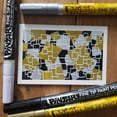 thumbnail image 2 of PINTAR Premium Acrylic Paint Pens - 3 Gold & 3 Silver(6-Pack) Extra Fine Tip(0.7) Rock Painting, Ceramic Glass, Wood, Paper, Fabric, Water Resistant Paint Set, Surface Pen, Craft Supplies, DIY Project, 2 of 7
