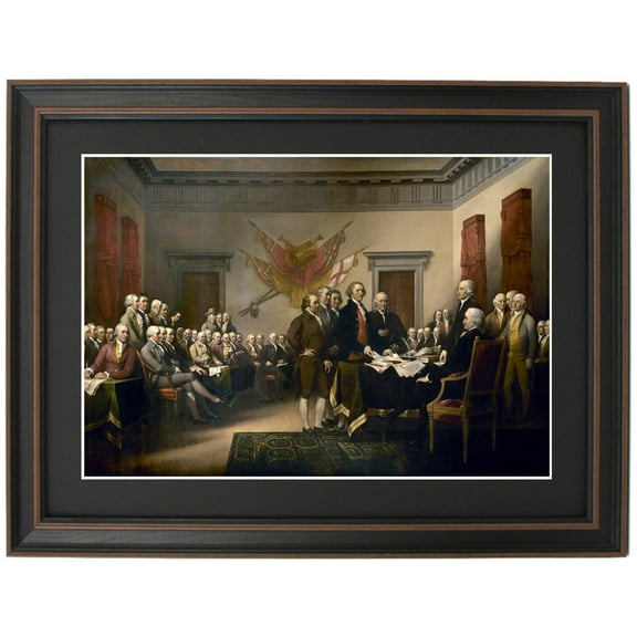 Framed Signing of The Declaration of Independence Painting by John Trumbull. Replica Prints by Patriot Gear Company