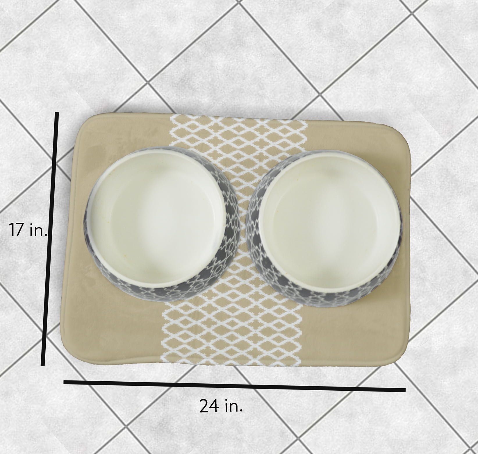 Simply Daisy Geometric Pet Feeding Mat for Dogs and Cats