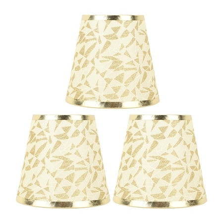 

2024 Cloth Lampshade Clip On Design Modern Barrel Fabric Lamp Shades for E14 Bulb Chandelier Wall Lamp 3pcs Gold