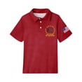 thumbnail image 6 of CCRFTGI 250 Anniversary USA Flag Polo Shirts for Kids Girls Boys Size 10-12 School Uniform Independence Day Shirts Pique Collared Polos Short Sleeve Summer Tops Red 7-8 Years, 6 of 7