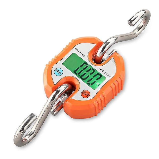 Báscula colgante digital portátil de 150 kg, minibáscula de grúa, herramienta portátil para colgar con gancho y pantalla de doble precisión para pesca en granjas al aire libre.