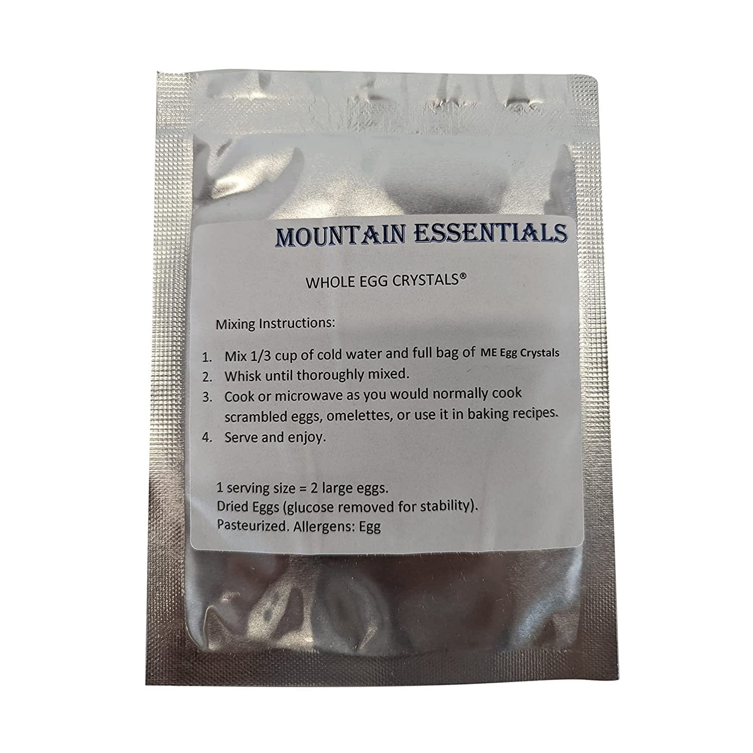 Mountain Essentials Dehydrated Whole Powdered Egg Crystals Long Term
