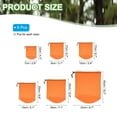 thumbnail image 2 of Uxcell Stuff Sack, 3x5"/3x7"/4x7"/5x10"/7x13"/9x16" Waterproof Outdoor Storage Sack Portable Drawstring Bag for Camping, Orange 6 Pcs, 2 of 7