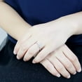 thumbnail image 5 of High polished (no plating) Stainless Steel Ring with AAA Grade CZ in Clear for Women Style DA382, 5 of 5