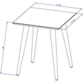 thumbnail image 4 of HomeRoots 297050 19.68 in. High Square End Table with Splayed Wooden Legs - Off White & Maple Cream, 4 of 5