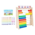 thumbnail image 1 of Ábaco de madera para matemáticas infantiles, material didáctico para matemáticas, herramienta de desarrollo, estante de conteo para primaria, 1.º y 2., 1 of 9