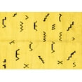 thumbnail image 1 of Ahgly Company Machine Washable Indoor Rectangle Solid Yellow Modern Area Rugs, 7' x 10', 1 of 4