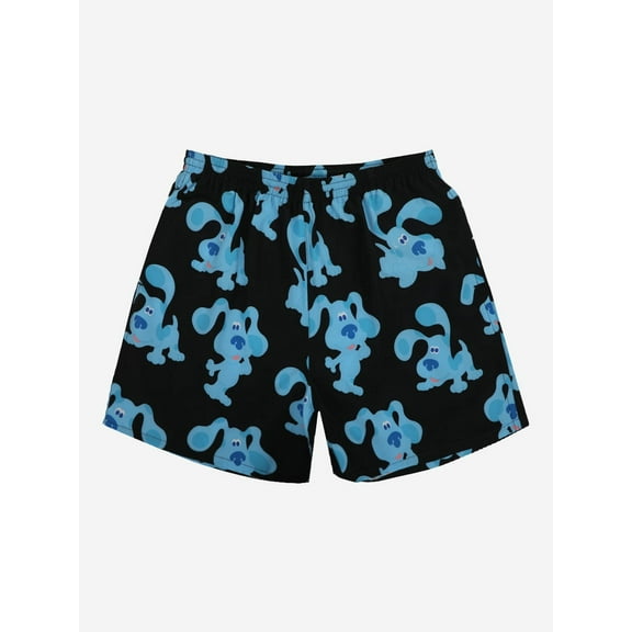 Blue's Clues Repeat Blue Black Shorts-Medium