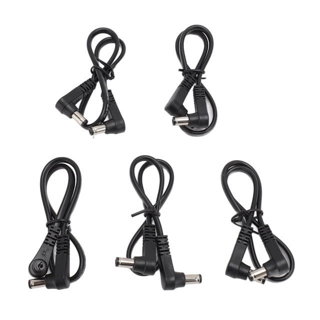 Cable De Alimentación De CC, Cable De Alimentación De CC De ángulo Recto Flexible De Cobre, 5 Piezas De 11 Pulgadas Macho A Macho Para Luces LED Para Equipos De Grabación