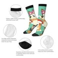 thumbnail image 3 of Silaia Bluey Print Adult Socks, Athletic Socks, Mens and Womens Crew Cushion Socks,Work Athletic Running Socks,Casual Breathable Socks, 3 of 6