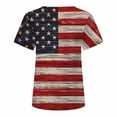 thumbnail image 5 of USSUMA Independence Day Patriotic Womens Tops Summer Loose Fit 4th of July American Flag Summer Top and Blouses Trendy Short Sleeve Shirts T-Shirt for Women Dressy Crewneck Tunic Plus, 5 of 8