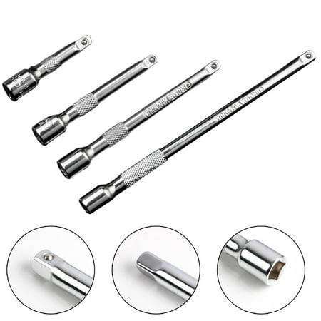 

4pc Long Rod Socket Extender Auto Repair Extension Bar Set Quick Release Wrench