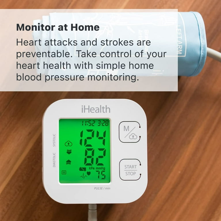 Track Smart Upper Arm Blood Pressure Monitor, Adjustable Cuff Large Arm  Friendly, Bluetooth Blood Pressure Machine, App-Enabled for iOS & Android 