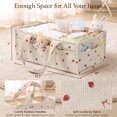 thumbnail image 2 of Corduroy Baby Diaper Caddy Organizer, Portable Nursery Storage Basket with 5 Removable Dividers, Large Diaper Organizer for Newborn Nursery Essentials, Baby Shower Gift, Beige Strawberry, 2 of 9