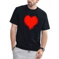 thumbnail image 1 of Camiseta original de San Valentín con corazón rojo grande para hombre y mujer, 1 of 7
