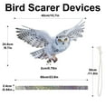 thumbnail image 5 of Realistic Acrylic Owl Bird Repellent Statue - Weatherproof Garden Decor, Durable Yard Ornament for Patio & Outdoor Pest Control, Handcrafted Simulation Animal Figure, 5 of 8