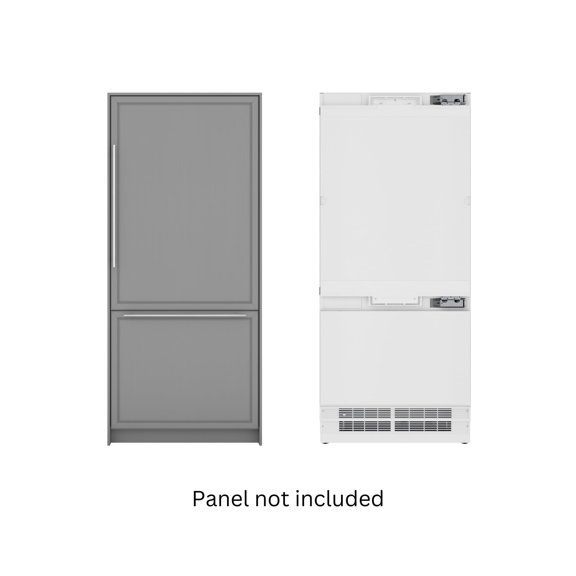 36 In. 2 door Panel Ready Refrigerator and Freezer With Ice maker, Water dispenser, Frost Free - 19.7 Cubic Feet