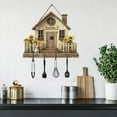 thumbnail image 4 of Coat Hooks Wall Mounted, House Shaped Hat Rack with 4 Hooks - Decorative Key Holder & Wall Hangers for Entryway, Front Door, Hallway, Rustic Home Organizer, 4 of 4