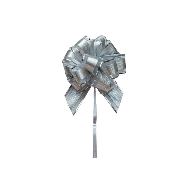 Inteprter Tire de la cinta de lazos para envolver regalos Festivo jubiloso Resistente al desgaste Cestas de regalos multicolores Regalo de Navidad Kits de decoración para fiestas Plata Inteprter HA060819-05