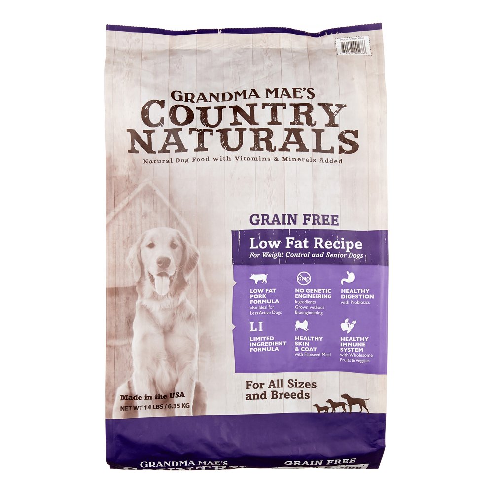 Grandma Mae's Country Naturals GrainFree Low Fat Recipe Dry Dog Food, 14 Lb