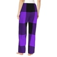 thumbnail image 3 of Haiem Purple Buffalo Plaid Women's Pajama Pants Ultra Lightweight Pjs Bottoms Sleepwear Bottom Pants With Pocket Drawstring-Medium, 3 of 9