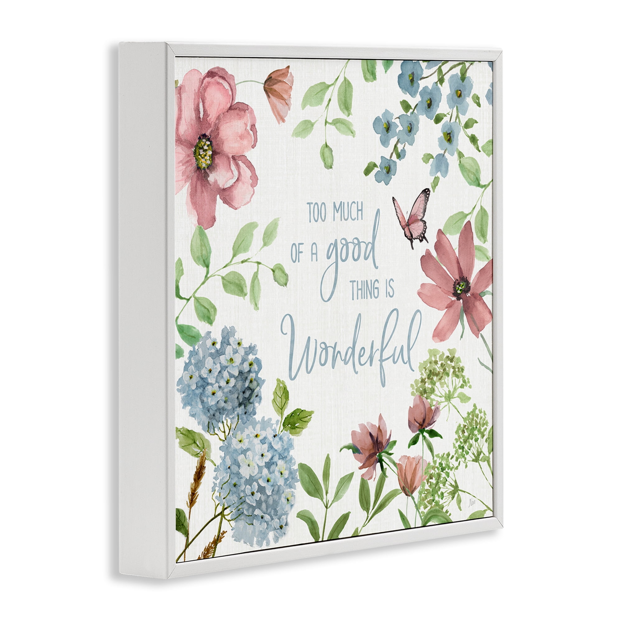 Stupell Industries Too Much Of A Good Thing White Framed Giclee Art, design by Nan