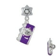 thumbnail image 1 of Purple Camera - Star of David with Clear Crystal Charm Bead, 1 of 1