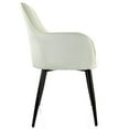 thumbnail image 3 of Elama 2 Piece Fabric Tufted Chair in Beige with Black Metal Legs, 3 of 8