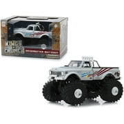 Greenlight GL88012 66 in. 1970 Chevrolet K-10 Monster Truck USA-1 with Tires Kings of Crunch 1 by 43 Diecast Model Car, White
