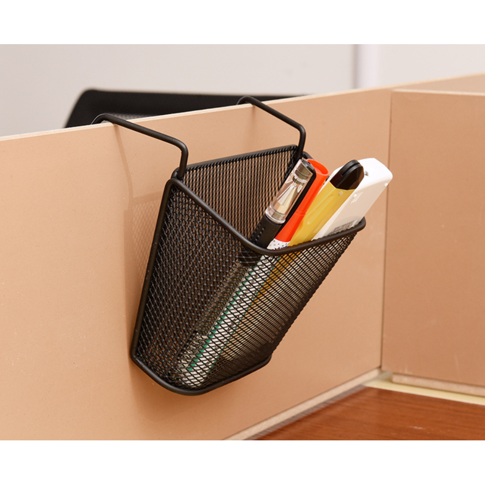Pro Space 2pc Wall Hanging Pencil Holder Baskets Metal Mesh Desk