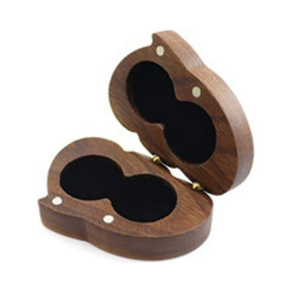 Huhudde Premium Wooden Engagement Ring Box Flat Ring Box for Wedding,Proposal