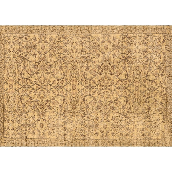 Ahgly Company Indoor Rectangle Persian Brown Traditional Area Rugs, 5' x 7'