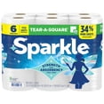 thumbnail image 3 of Sparkle Tear-A-Square Paper Towels, 6 Double Rolls, 110 Sheets per Roll, 3 of 15