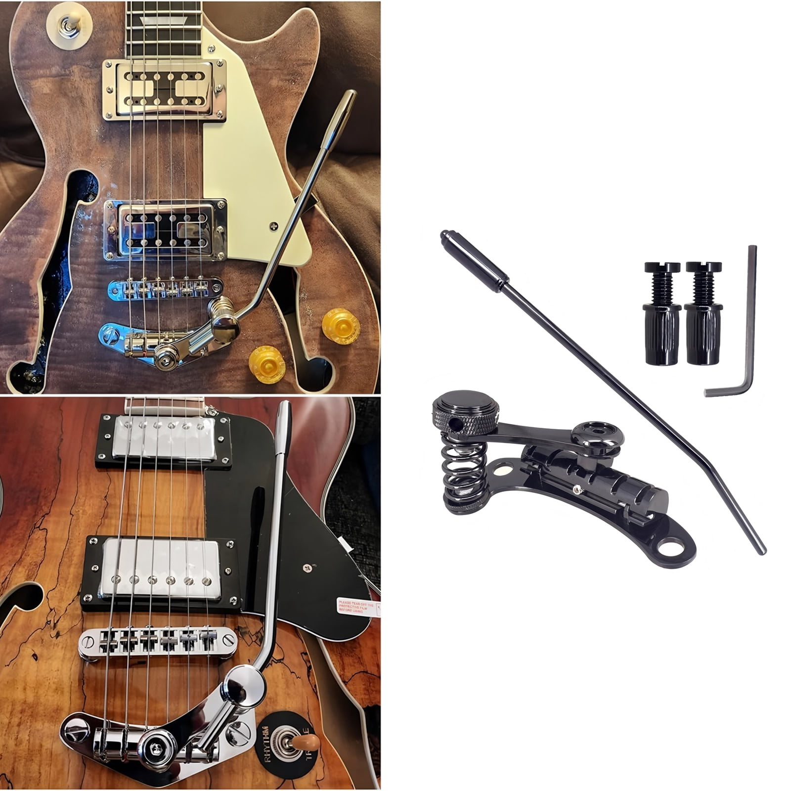 RUISINERY Guitar Bridge Pull Plate Replacement Guitar Bridge Stop Plate Electric Guitar Bridge Stop Tailpiece Tremolo Enduring