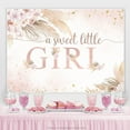 thumbnail image 2 of A Sweet Little Girl Floralpink Baby Shower Backdrop, 2 of 5