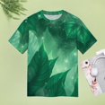 thumbnail image 5 of Palm Print T-Shirt O Neck Oversize T-Shirts Short Sleeve Classic Tees Women Summer Graphic Tops, 5 of 5