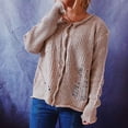 thumbnail image 4 of IROINNID Reduced Womens Sweater Button Down Cardigans Sweater Solid Color Comfy Mid-Length Long Sleeve Autumn Sweater Blouse Tops, 4 of 5