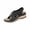 Black, variant on YgkuHd Women's Casual Wedge Sandals with Arch Support Thick Cushioned Footbed Adjustable Ankle Strap Peep Toe Black,7