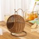 thumbnail image 3 of Cesta de frutas tejida, soporte de frutas tejido, cesta de almacenamiento de frutas moderna, cesta de cocina colgante decorativa para habitación de Marrón, 3 of 5