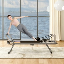 SWQQWEI Pilates Reformer Foldable,77'' Pilates Machine with Wheels Fast To Assembly for Home Workout