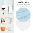 thumbnail image 6 of Rateoe Blue Marble Drawing Drink Coasters Set of 4 Leather Coasters Spill Protection for Table Desk,Durable and Non Slip Leather Coaster ,4 Inches Drink Mats-Octagon, 6 of 6