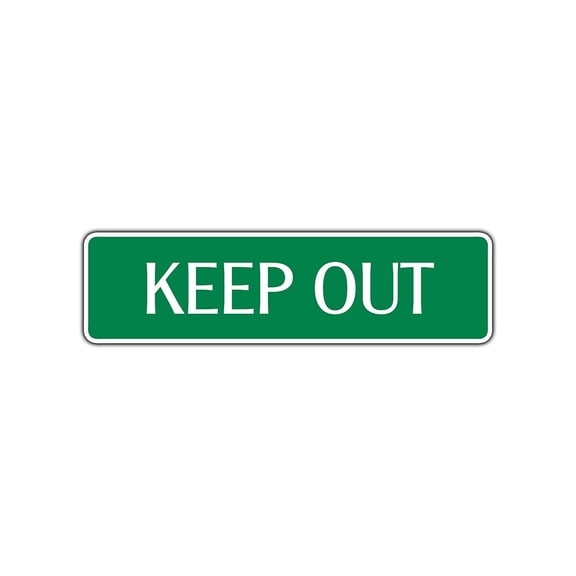 Keep Out Street Sign No Hunting Fishing Trespassing Restriction Caution Warning 4x13.5