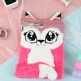 thumbnail image 2 of FeiraDeVaidade Fox  Plush Notebook - Sparkly Journal Fox Diary for Girls Kids Gift Embroidery Fuzzy A5 Secret Lined Notebook, 2 of 7