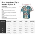 thumbnail image 6 of Lsque Vintage Floral Butterflies pattern Hawaiian Shirt for Men, Unisex Summer Beach Casual Short Sleeve Button Down Shirts-3X-Large, 6 of 9