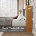 thumbnail image 4 of Amolife Full size Hydraulic Lift Storage Bed Frame with Wingback Headboard, Corduroy Upholstery, Gray, 4 of 9