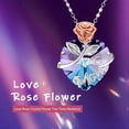 thumbnail image 6 of DESIGNICE Heart Rose Pendant Necklace for Mom, Meaningful Mother Birthday Gifts, Crystal Necklaces for Women, 6 of 7