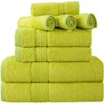 thumbnail image 1 of Prime Collections Ultra Soft Luxury Bamboo Cotton Bath Towel Set 8 Piece Towels 600 GSM 2 Bath Towels 2 Hand Towels and 4 Washcloths, 1 of 6