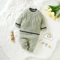 thumbnail image 4 of Sngxgn Baby Boy Cotton Bodysuit Long Sleeve Jumpsuit Outfits Clothes(Mint Green,68), 4 of 9