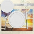 thumbnail image 3 of Ambesonne Yoga Place Mats Set of 4, Warrior Pose Majestic Sky, Standard Size, Multicolor, 3 of 6
